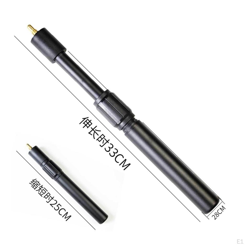 Billiard Cue Extension Handle Aluminum Alloy SmallHead Ribbed Grip