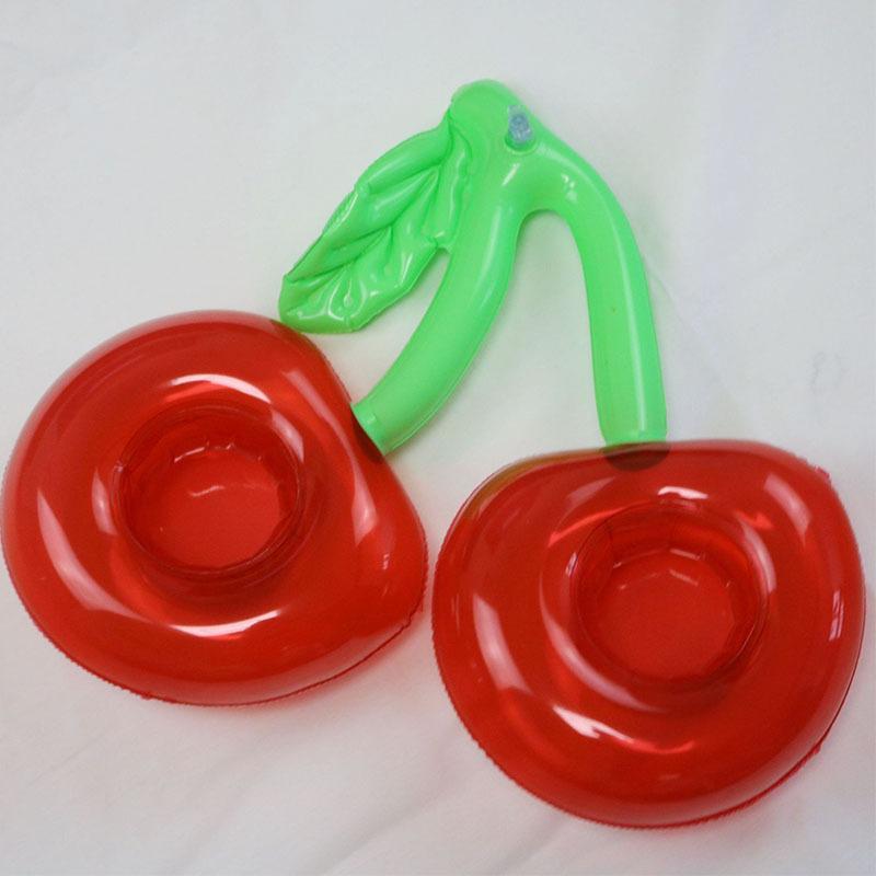 1 Stück Schwimmender Aufblasbarer Getränkehalter Schwimmbad Getränke Aufblasbarer Ring Schwimmbad Doppelmund Kirschbecherhalter