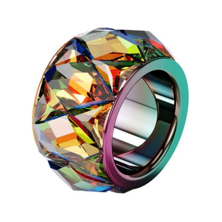Swarovski Curiosa Inlaid Design Aluminum Crystal Ring Women Rings Multicolor 5610821