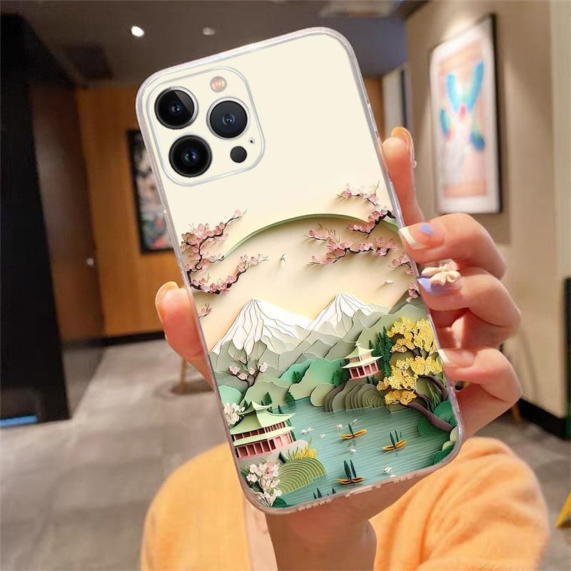 Landscape Art Phone Case For iphone 17 Pro Max Air 16 15 14 13 Pro Max 15 16 Pro 15Plus