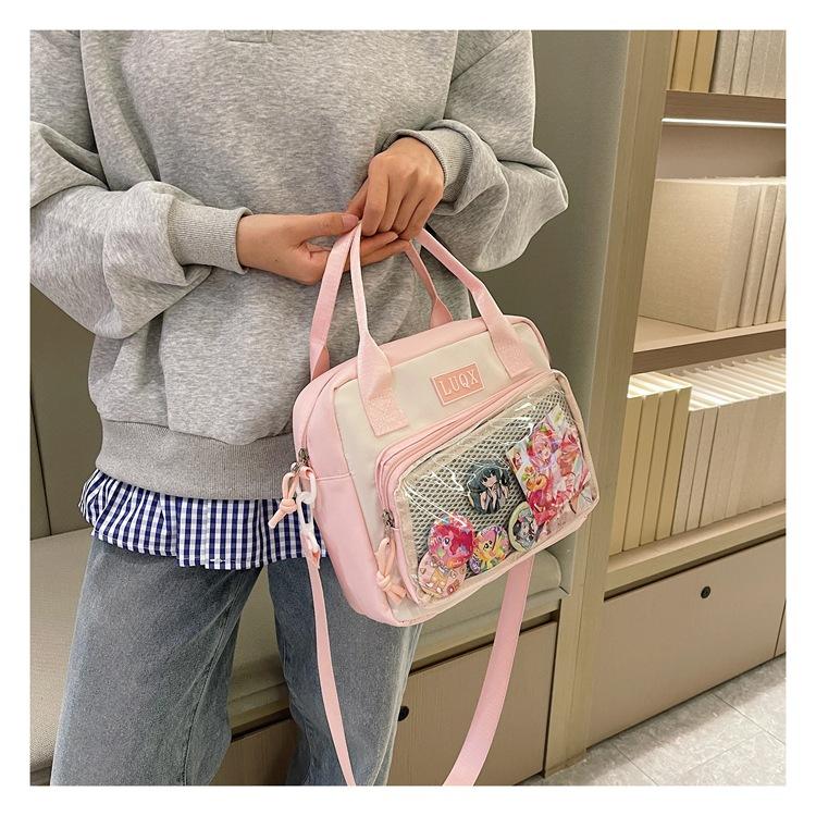 Japanese Girl JK Two-dimensional Yuan Small Food Transparent Pain Bag Versatile Soft Girl Portable Messenger Bag College Wind Pain Bag