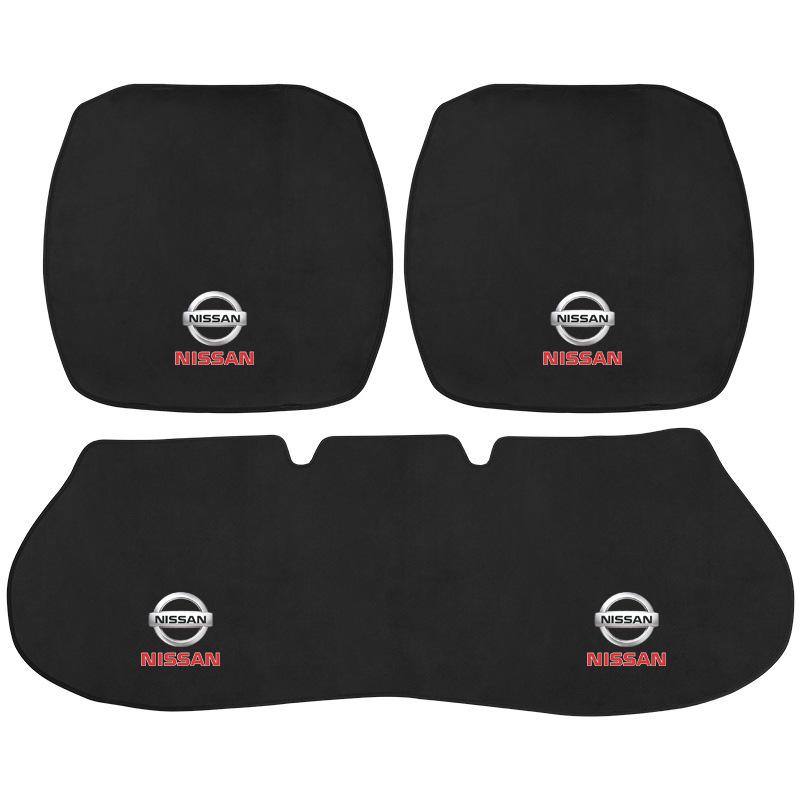 Universal 3-Piece Flannel Car Seat Cushion Set for Mazda, Haval, Changan, and Geely