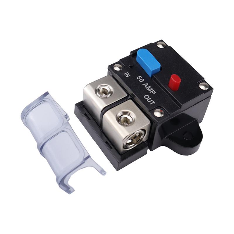 50A-300A Resettable Circuit Breaker 12V-48V Self Recovery Circuit Breaker Reset Button for Car Audio and Amps Protection Circuit Breaker 6