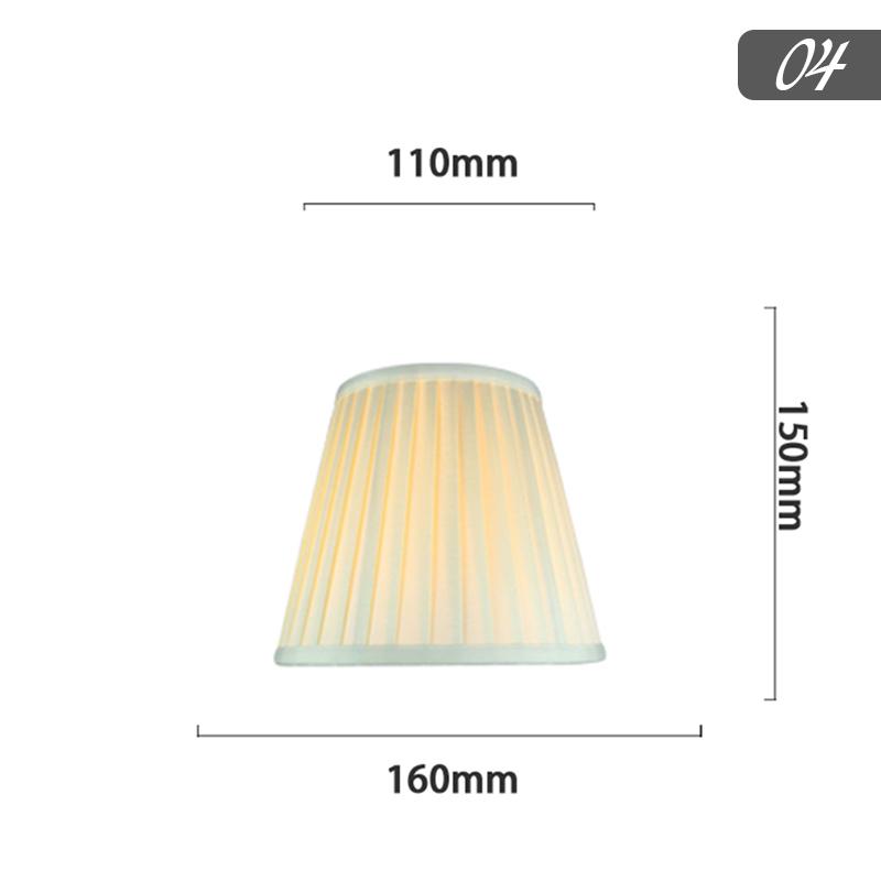 Round Lampshade Fabric Pleated E27 Table Lamp Shade Bedside Floor Lampshade Home Office Desk Decor Lighting Accessories