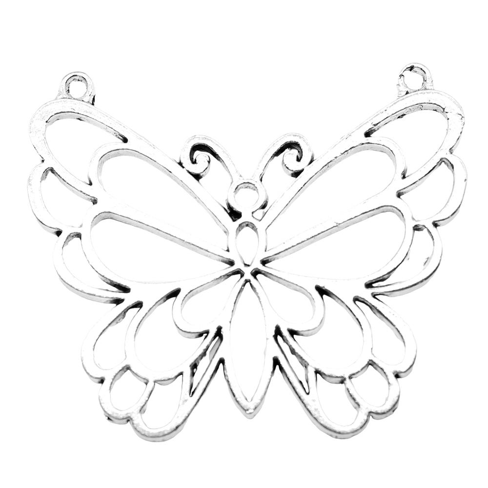 

1шт подвески-бабочки античное серебро цвет цинковый сплав 58х50мм