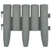 VidaXL Bordures de pelouse 36 pcs Gris 10 m PP
