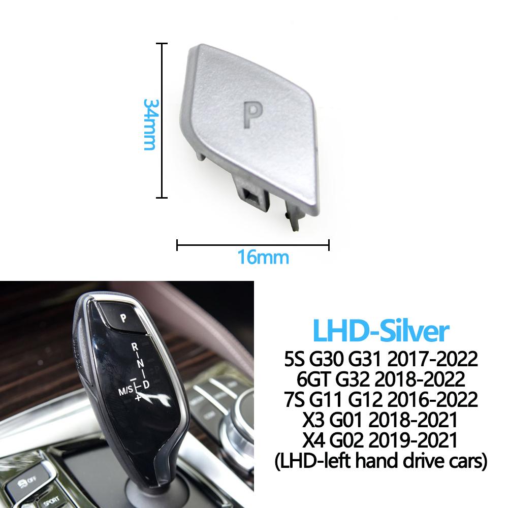 LHD RHD Car Gear Shifter Lever Auto Parking P Button Cap For BMW 5 6GT 7 X3 X4 Series G30 G31 G32 G11 G12 G01 G02