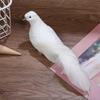 1Pcs Fake Doves Birds Christmas Tree Ornaments Artificial White Doves with Clip Simulated Foam Feather Long Tail Doves