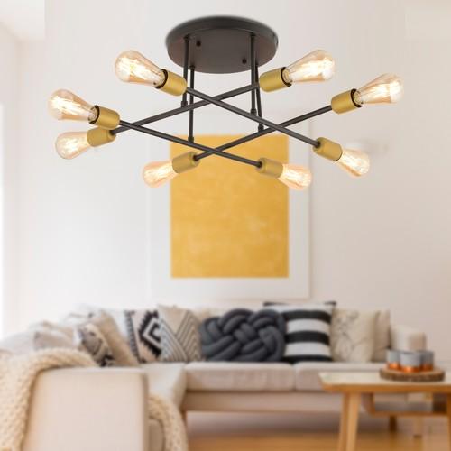

Octopus 8Li Black Modern Young Room Bedroom Kitchen Retro Вітальня Люстра