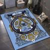 15 Sizes Cool Franc-maçonnerie Printed Carpet Indoor Floor Mats for Bedroom Living Room Kids Room, Office Large Decorative Rugs