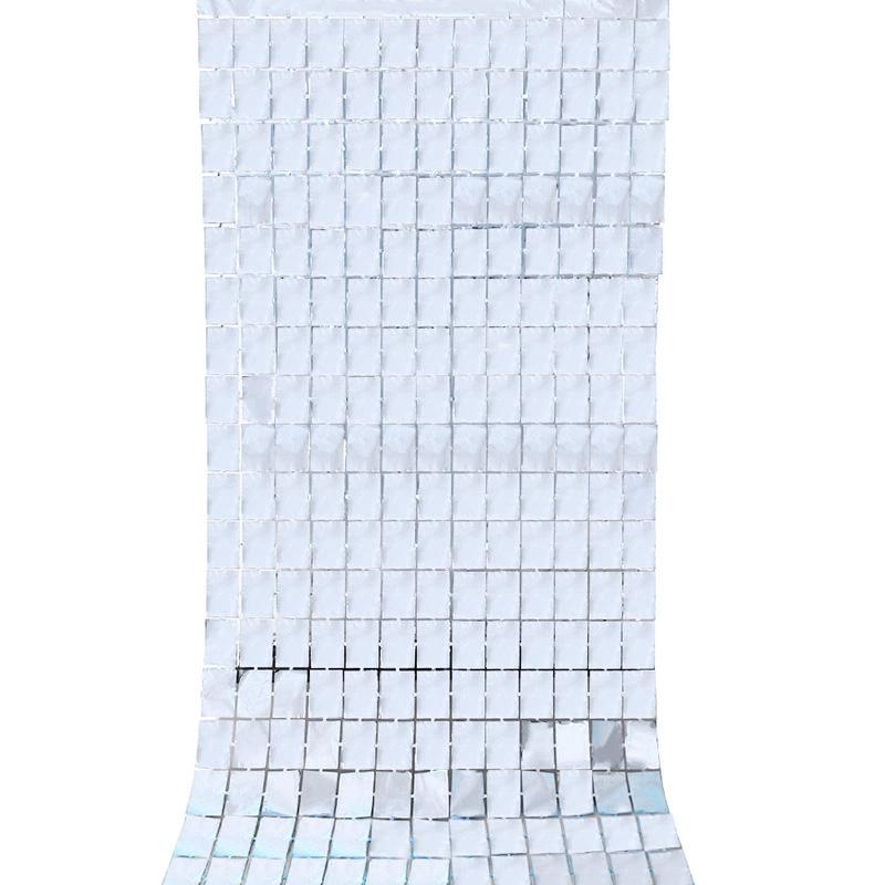 1PC Square Sequin Home Decor Bachelorette Party Backdrops Wall Background Curtain Birthday Party Decor 1*2m