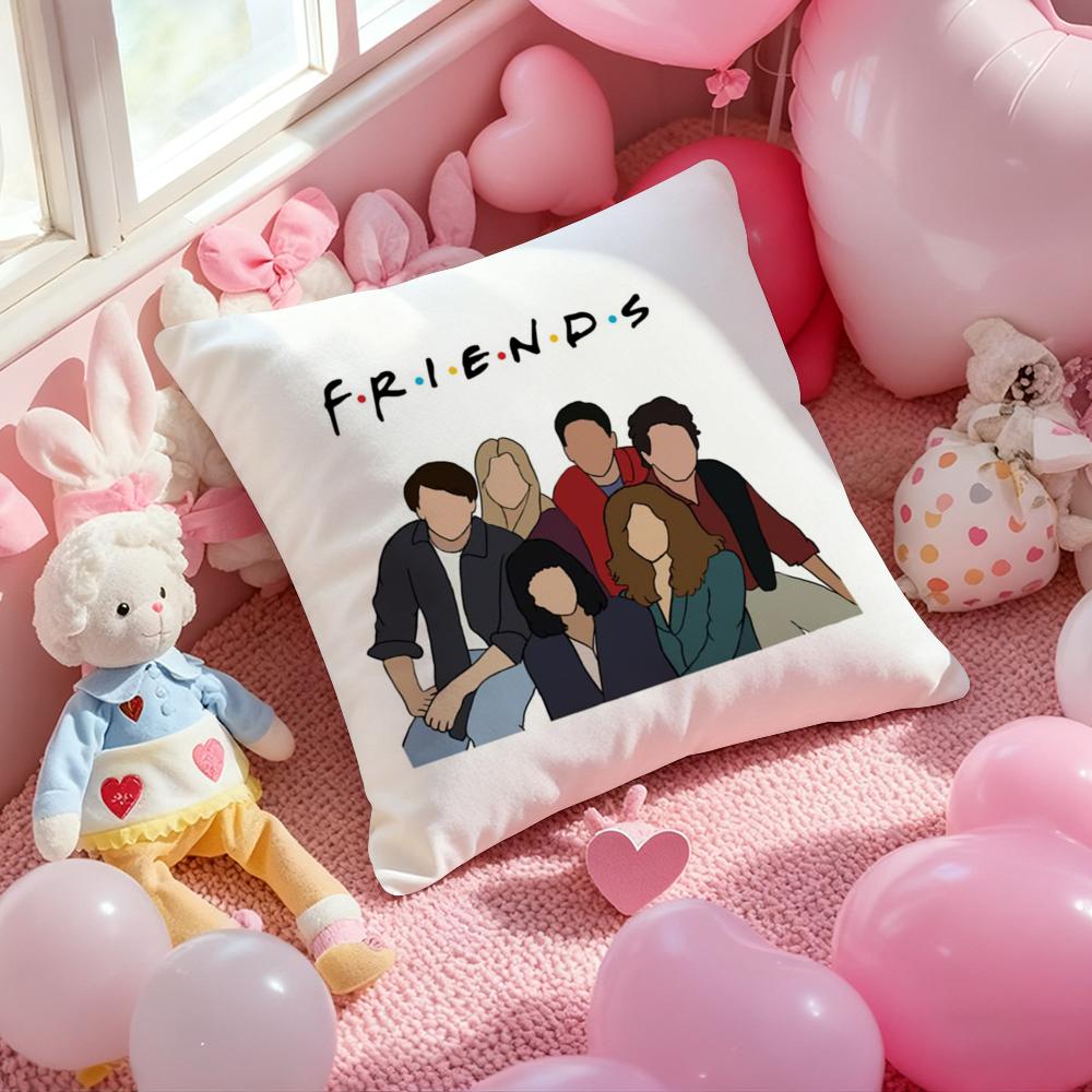 F-Friends TV Show Classic Cushion Cover Pattern Printed Pillowcase for Living Room Sofa Cushion Cover & Bedroom Decor