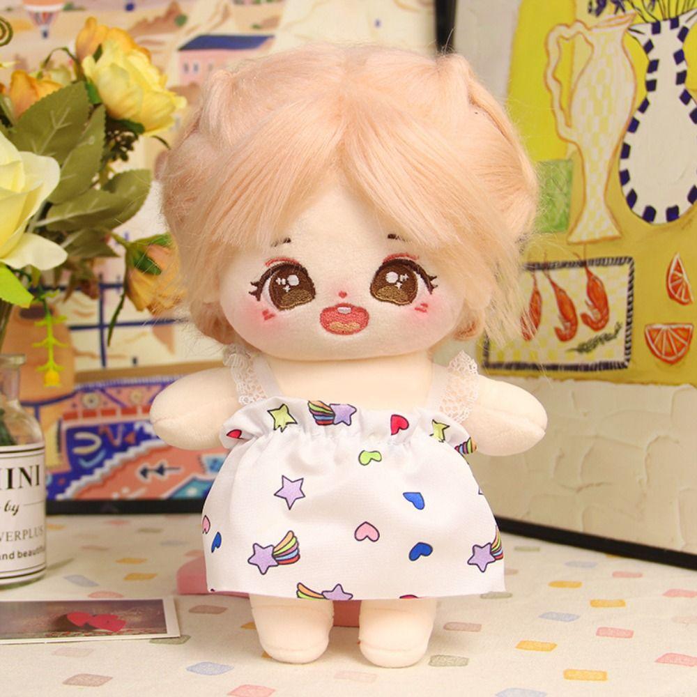 Lolita 20CM Doll Sling Dress Pajama Cotton Doll Dress Lolita Dress Up Clothing Skirt  Children Gift