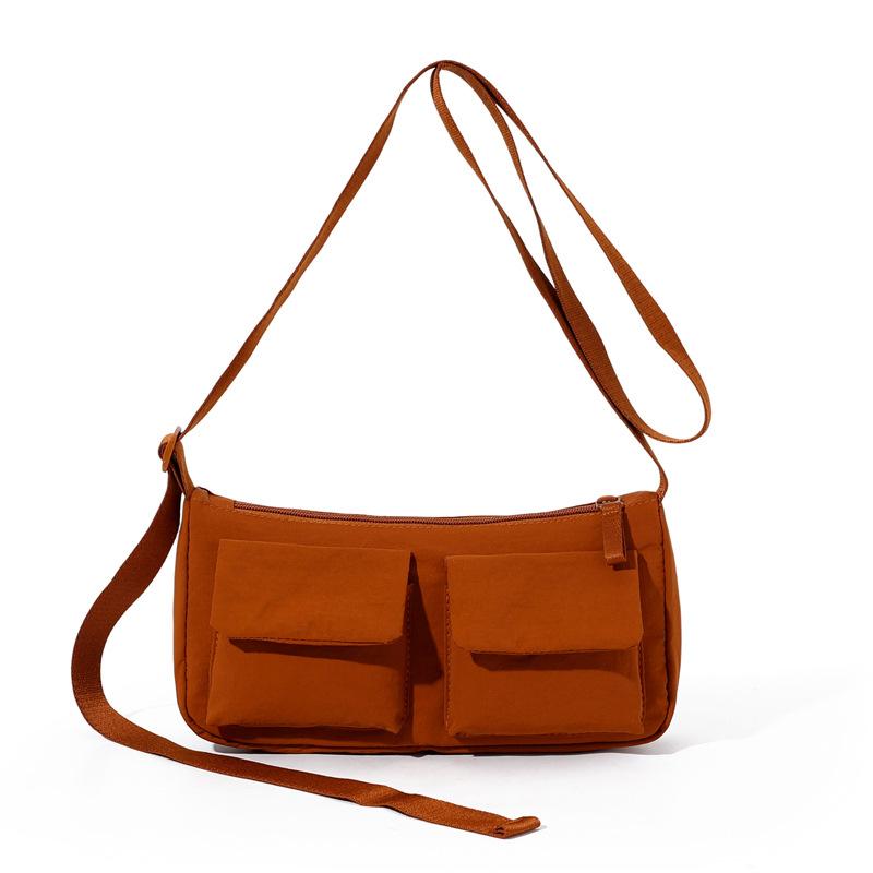 Bolsa Mensageiro Masculina para Deslocamento Bolsa de Ombro Leve Multibolsos Bolsa Feminina