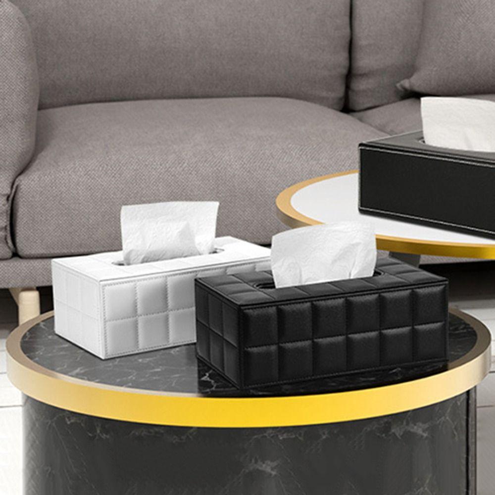Leather Tissue Storage Box Multi-functional Napkin Dispenser Modern Napkin Holder  Office