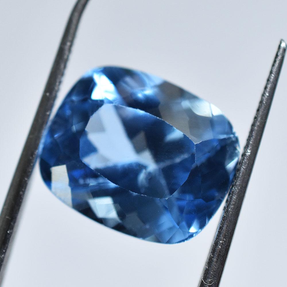 Natural Blue Sapphire Loose Gemstone Cushion Cut Flawless 14.8 Ct September Birthday Birthstone