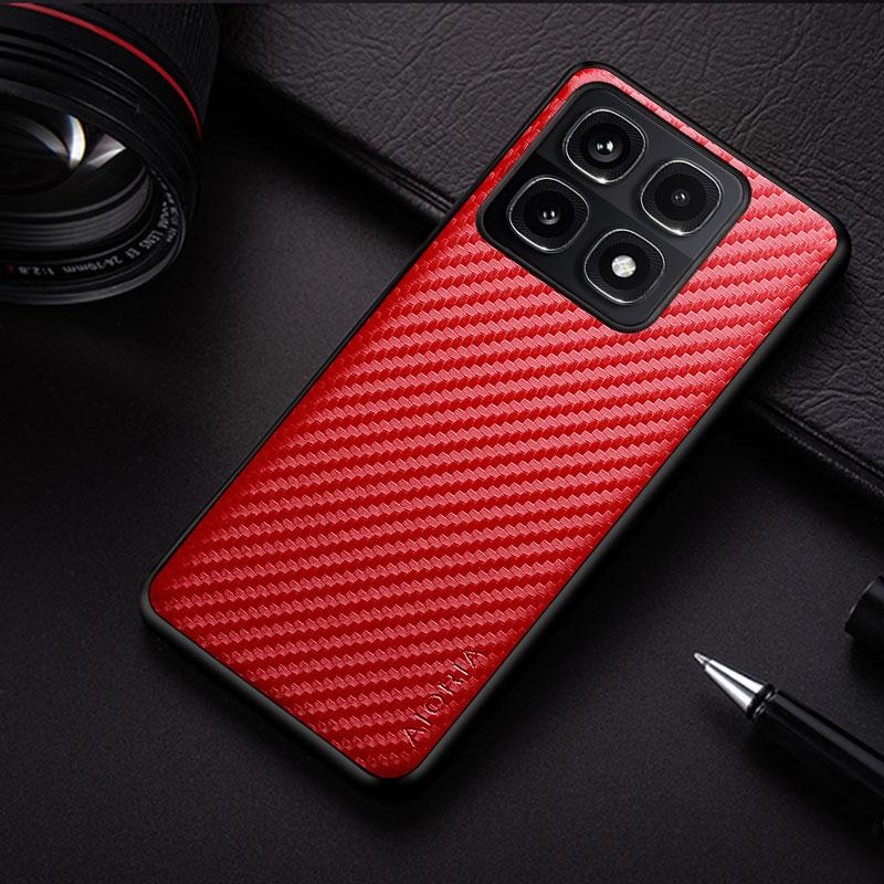 Carbon Fibre Shockproof Slim Case for Xiaomi 14T Pro Non-Slip Full Body Protective Phone Case Funda