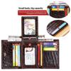 LAOSHIZI Vintage Men's Genuine Leather Crocodile-Embossed Wallet RFID Blocking Multi-Card Slots Photo Insert