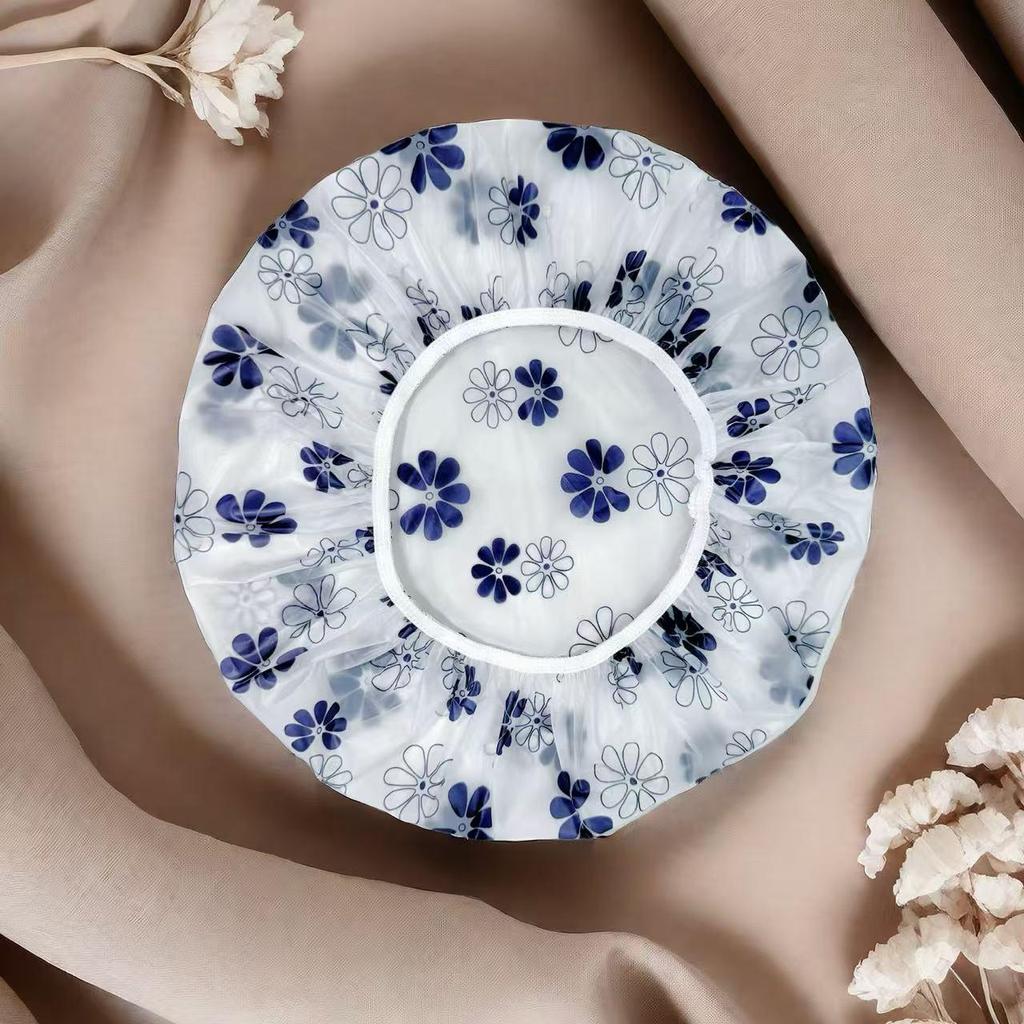 "Assorted PE Shower and Hair Care Caps for Children, Girls, Adults"