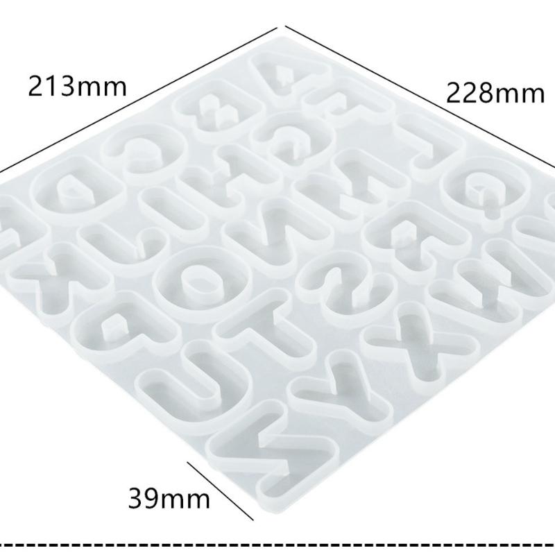 DIY Křišťálová kapátková forma, Epoxidová pryskyřice, Velká, Střední a Malá písmena, Přívěsek na klíče, Dětská hra, Zrcadlová silikonová forma