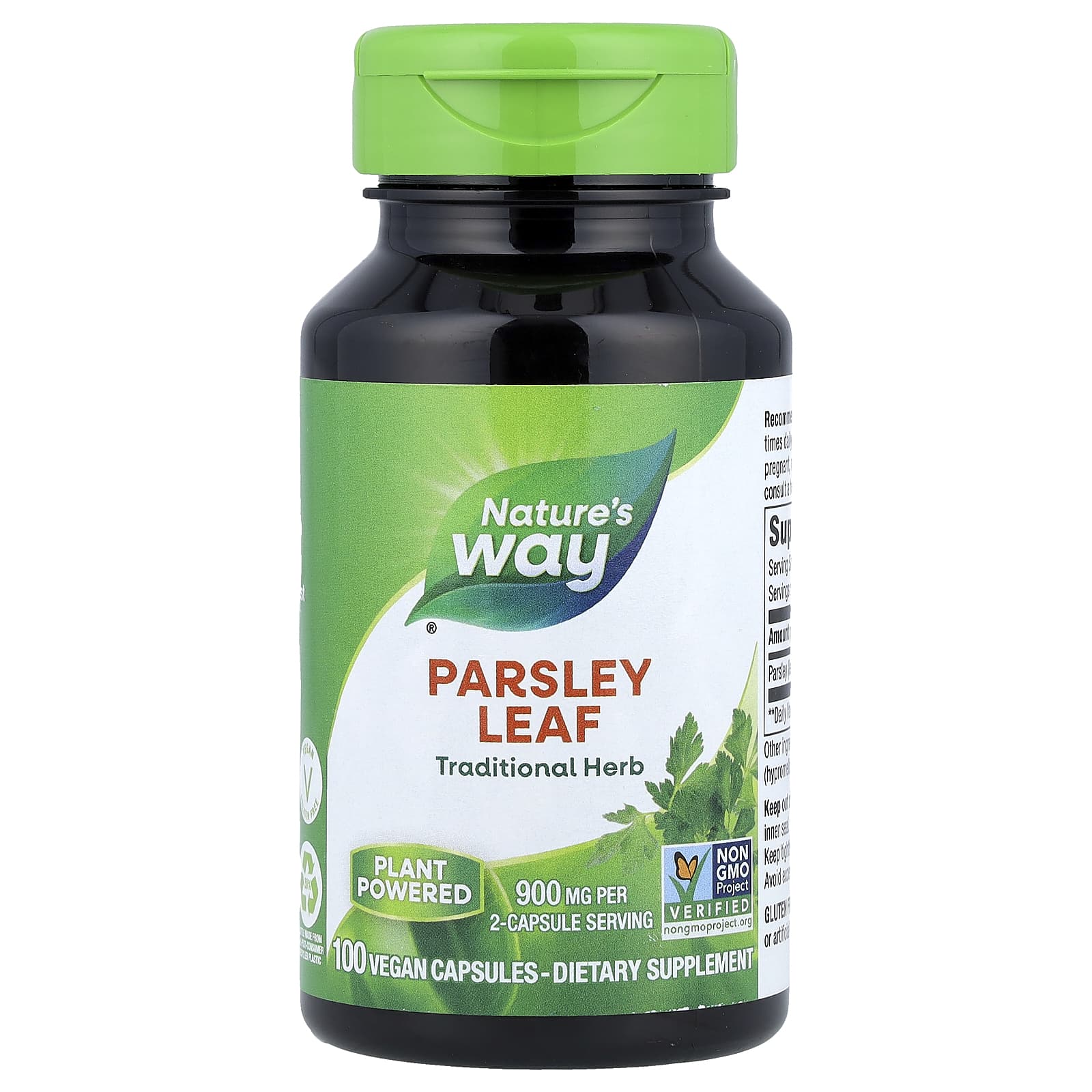 

Nature S Way, Parsley Leaf, Veggie Capsules, 100 Capsules (450Mg per Capsule)