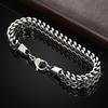 Ali Sale Stainless Steel Front And Back Mesh Double Layer Bracelet Men'S Titanium Steel Jewelry