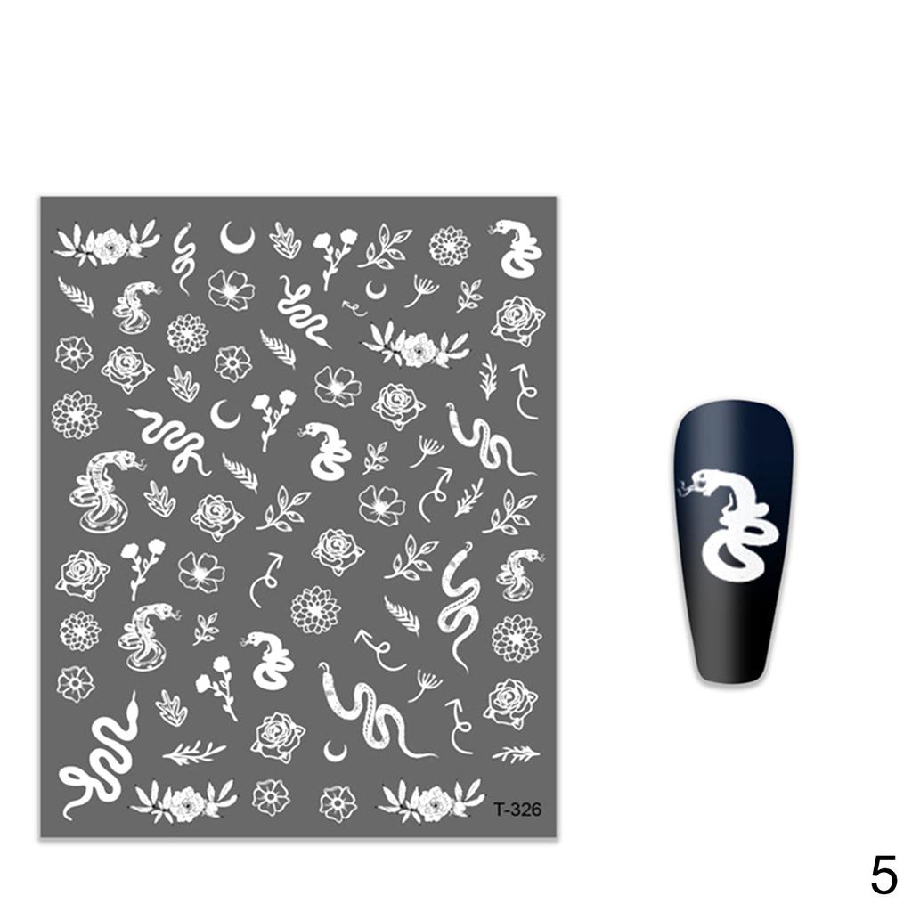 TNC Schlangenmuster, wasserfest, selbstklebend, Fingernagel-Kunst-Aufkleber, Dekor