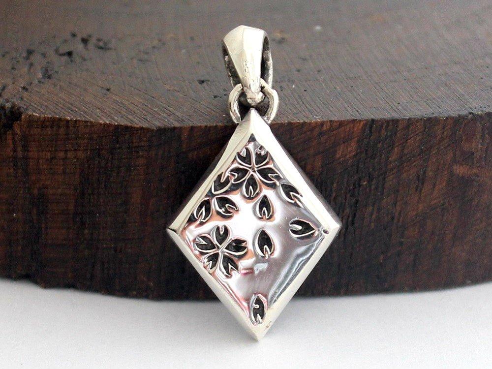 Oriental Vibrations - Cherry Blossom Pendant Top - Silver Pendant