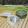 Sierra Outdoor 304 Stainless Steel Folding Camping Bowl with Fixed Handle