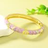 Oriental Bracelets Chinese Cloisonne Enamel Bracelet Traditional Flower Bangle Ethnic Vintage Women'S Hand Jewelry Gift