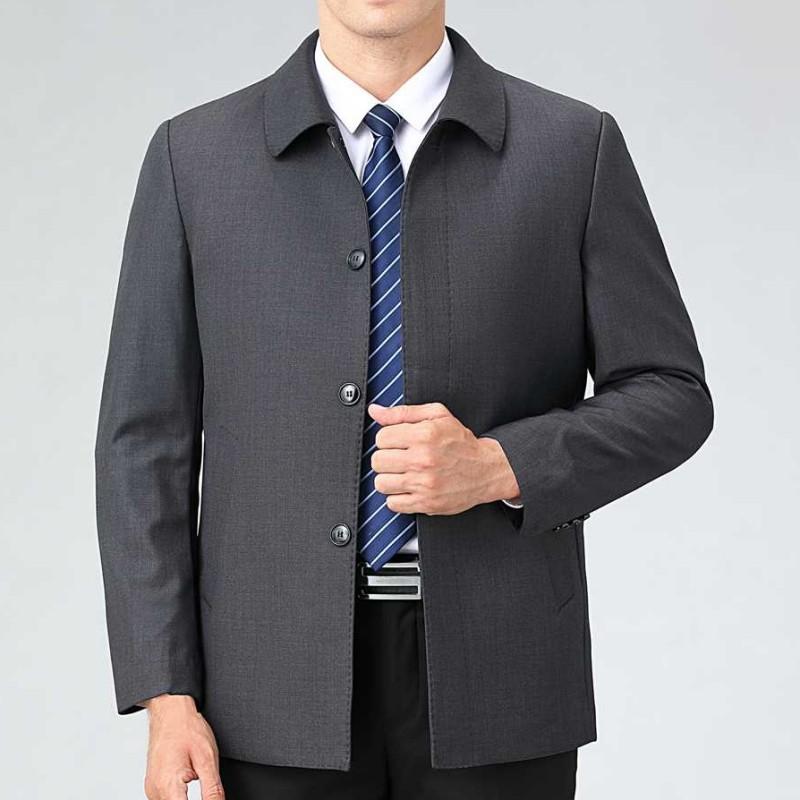 

Высококачественная куртка среднего возраста, мужская деловая шерстяная куртка с лацканами, лидер, кадр, папа, стильная куртка с пуговицами 200