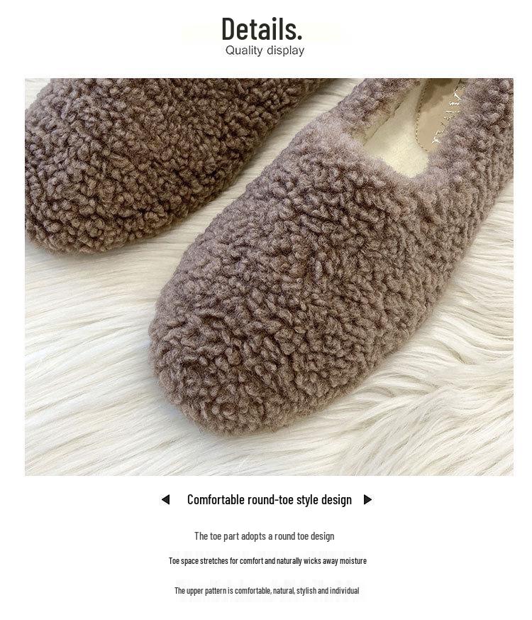 Women's Furry Velvet Lamb Wool Loafers - Autumn/Winter Large Size (41-43)