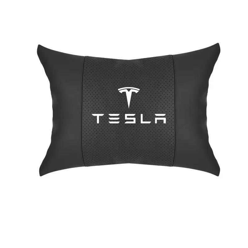NJUT5 1pcs For Tesla Auto Safety Car Seat Headrest with Breathable Mesh Relax Pillow Head And Neck Rest Cushion Auto Protector