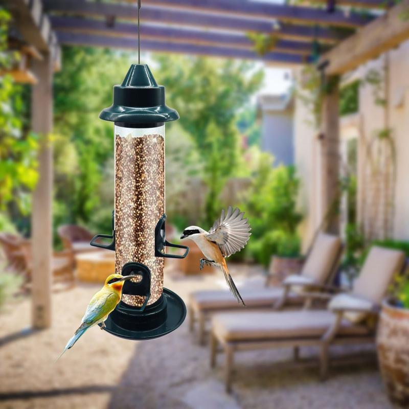 Hummingbird feeder, hanging automatic outdoor garden courtyard balcony small bird feeding supplies, new anti-ant design