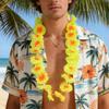 36Pcs Hawaiian Flower Garland Artificial Lei Wreath for Tropical Party Decor Room Wall Hanging Necklace Craft DIY Hair Clip