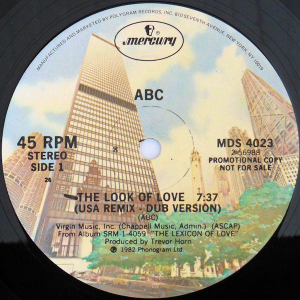 

12-дюймовая пластинка ABC - The Look Of Love MDS4023 Mercury 1982 США Рок Б/У