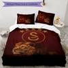 Galatasaray 3pcs Bedding Set Duvet Cover Closure Includes 1 Duvet Cover & 2 Pillowcases for All Seasons Bedroom Home Dorm Decor