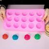 15 Fächer rosafarbene Silikon-Kuchenform Eiscreme-Pudding-Gelee-Form DIY Handgemachte Seifenform