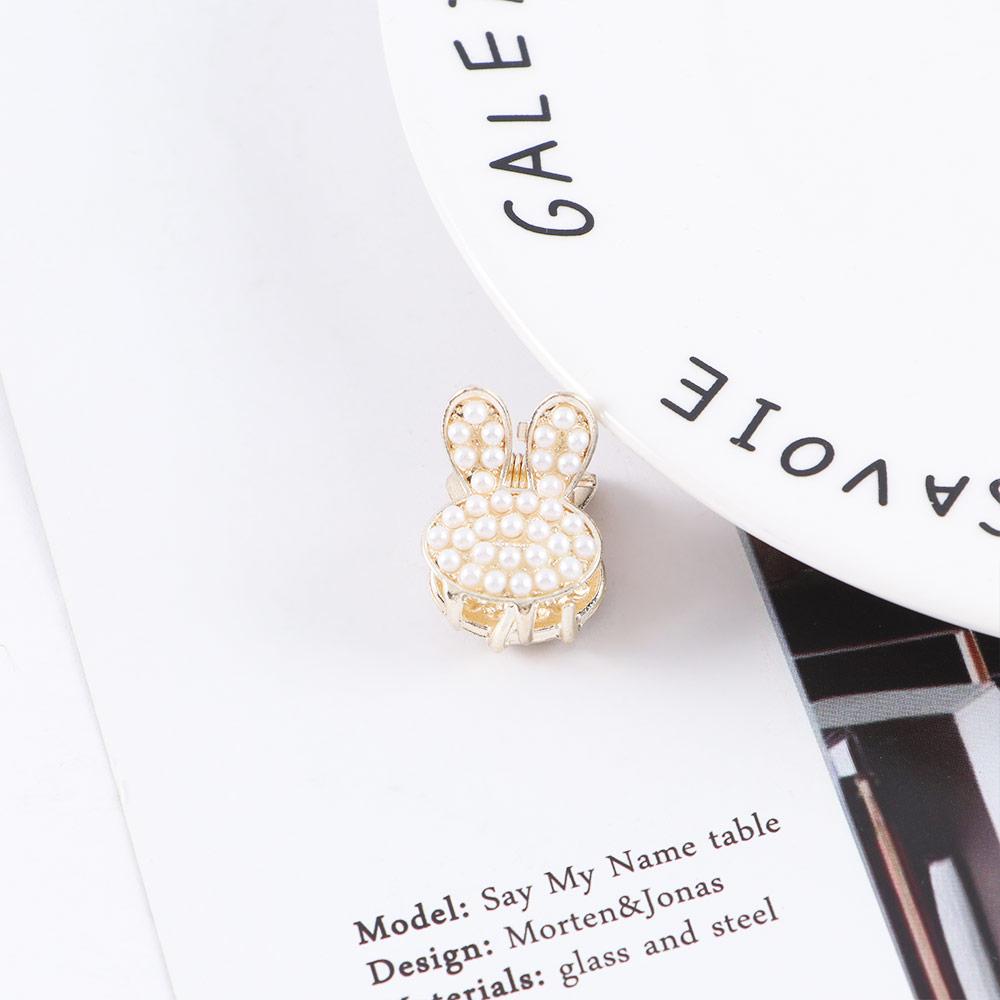 Minimalist Style Gift Pearl Love Heart Small Crab Clip Hair Accessories Bow Hair Claw Women Hairpin