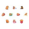 Cartoon Capybara Stickers (500/Roll) - Kids' Rewards, Colorful Notebook, Guitar Decorations