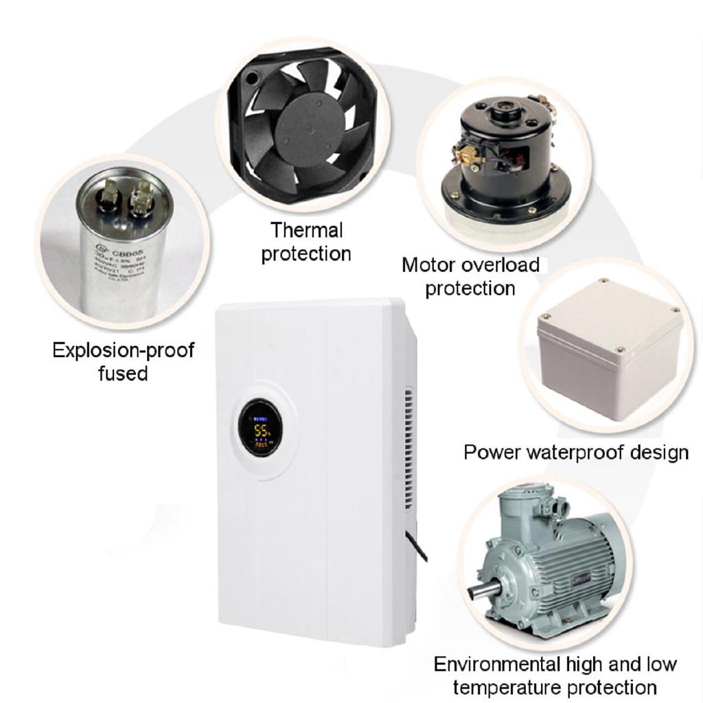 Household Mute Dehumidifier Portable Purification Dehumidifier Bedroom Basement Home Air Dryer Machine Warehouse 2200ml