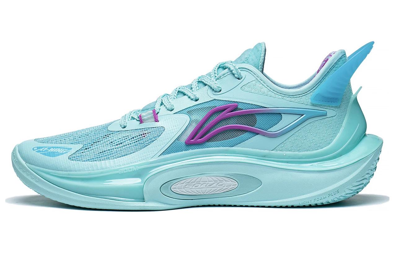 Li Ning SONIC 11 V2 Удобная амортизация Нескользящие Низкие Баскетбольные Кроссовки Мужские Островной Синий ABAT045-3 46