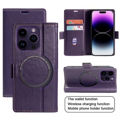 For iPhone 16 Pro Max For Magsafe Magnetic Leather Phone Case For Apple 15 13 12 11 14 Pro 16 Plus ID Card Slot Wallet Book Stand Flip Magsafing Cover