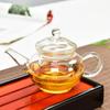 Boiling Tea In A Furnace Heatresistant Glass  Set Floral  Pot with Filter Inner Liner Exquisite Small Capacity