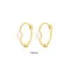 Factory 925 Sterling Silver Pearl Hoop Earring for Women Minimalist Versatile Daily Wear Stackable Earring Jewelry