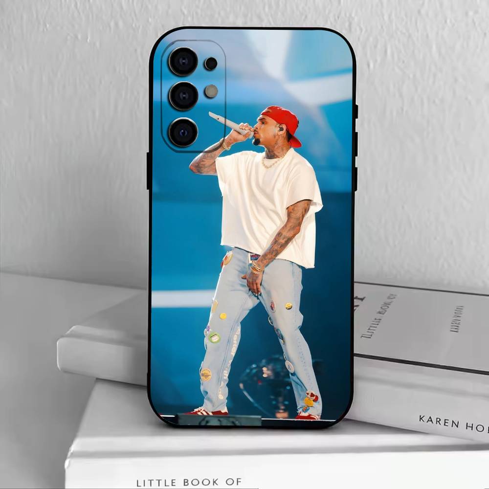 C-B-Chris Brown-singer  Phone Case For Samsung S25,S24,S21,S22,S23,S30,Ultra,S20,Plus,Fe,Lite,Note,10,Black Cover