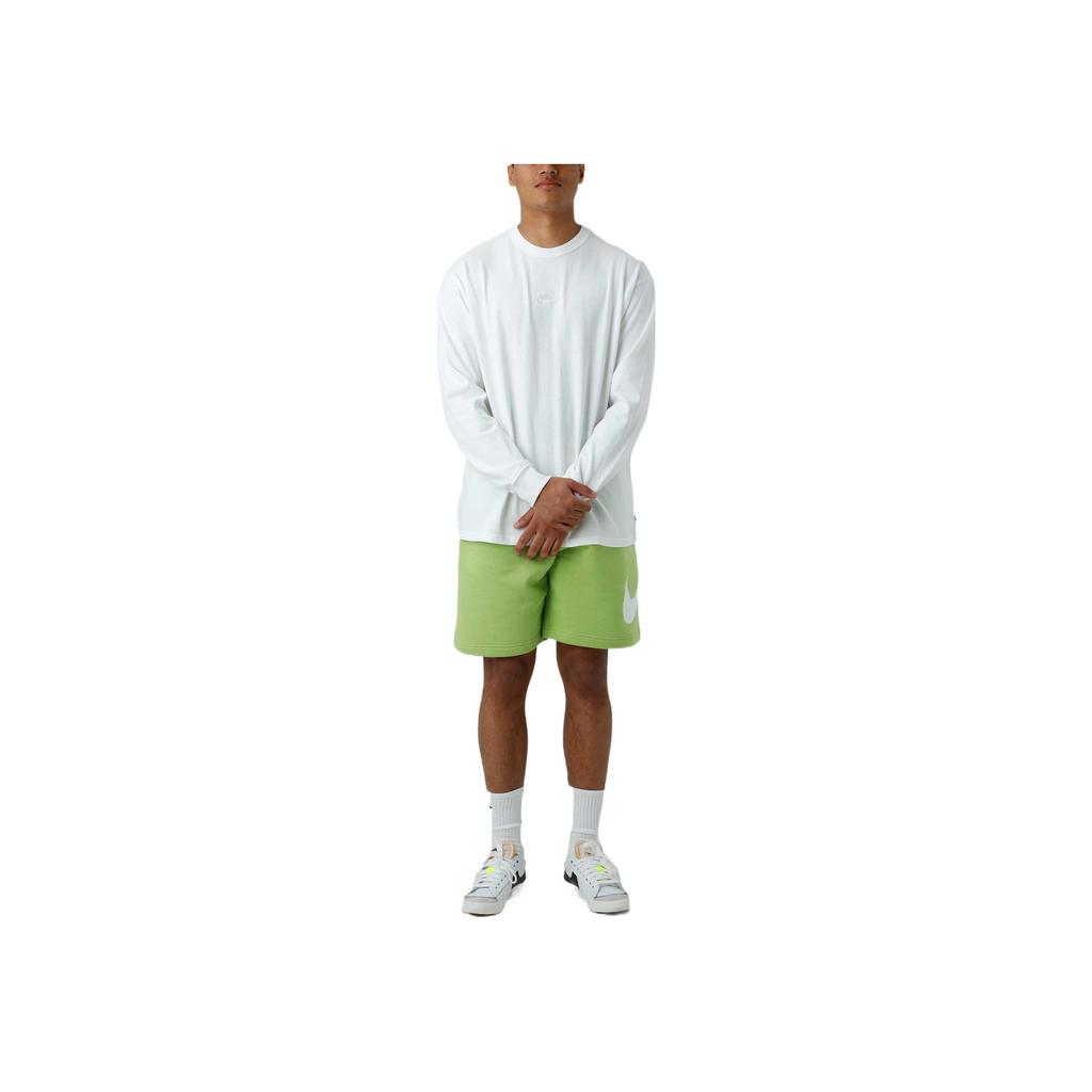 Nike Embroidered Logo Crew Neck Long Sleeve T-Shirt Men White DO7390-100