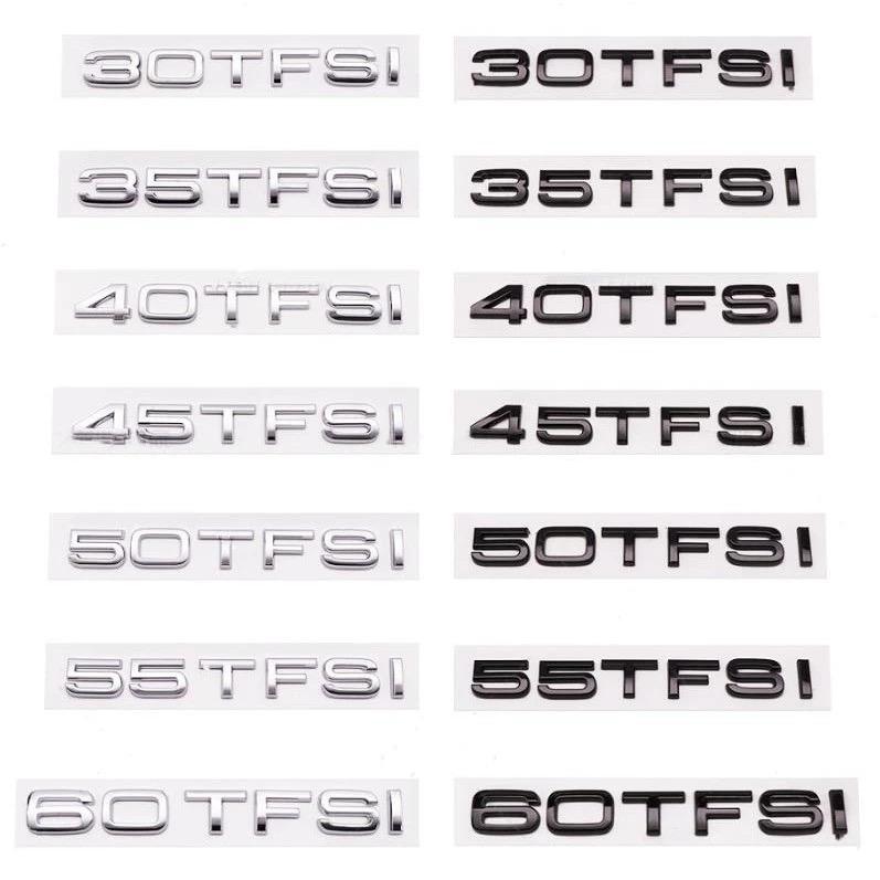 B Car Rear Sticker Rear Turnk Badge Black Silver 55TFSI TDI 35TFSI 60TFSI 45TFSI Emblem Logo Outddor Accessories