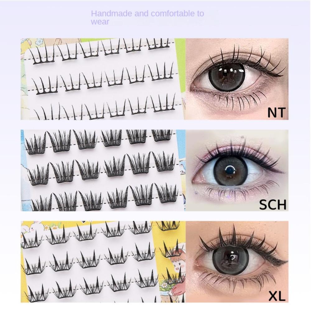 Rzęsy segmentowe DIY Różne style Sztuczne rzęsy Modne kępki rzęs Mężczyźni