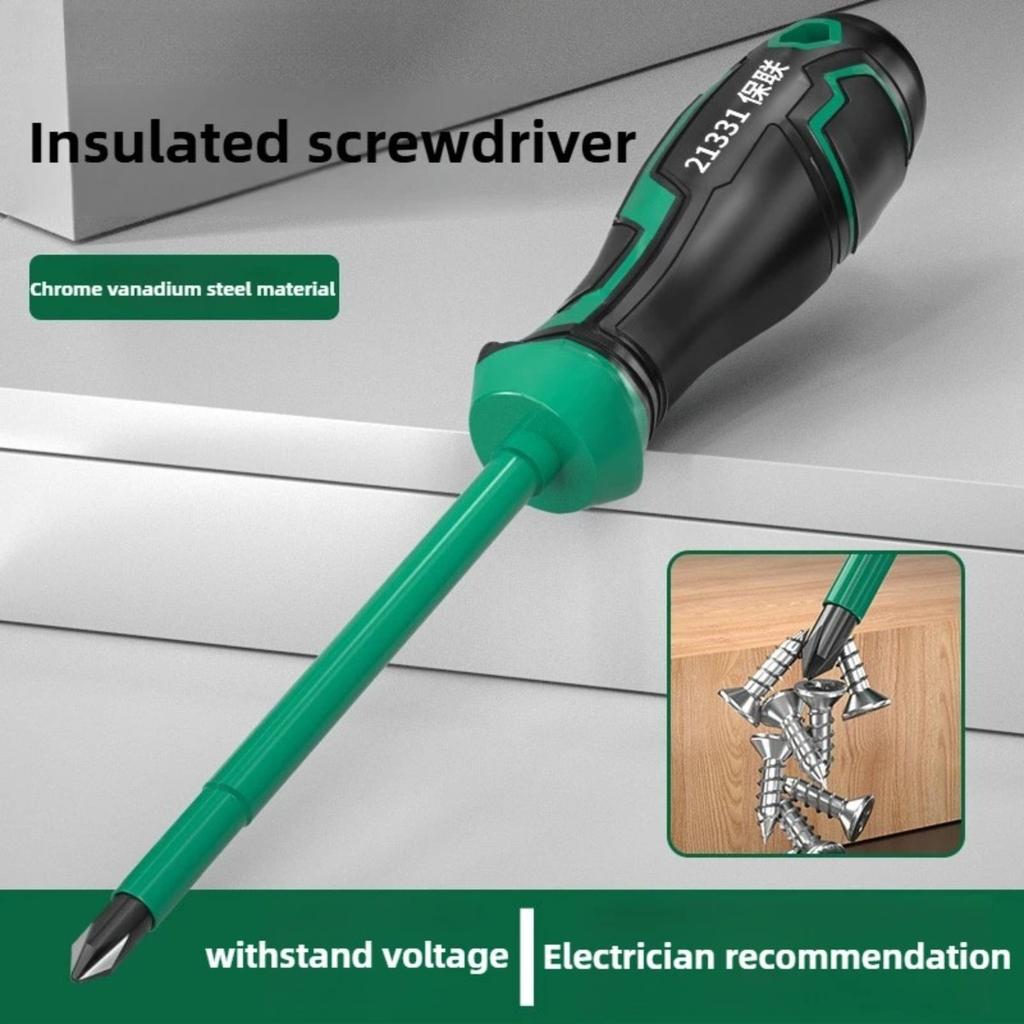 Insulated Screwdriver Slotted Phillips Nut Driver Magnetic Screw Key Bits Electrician's Professional Maintenance Hand Tool